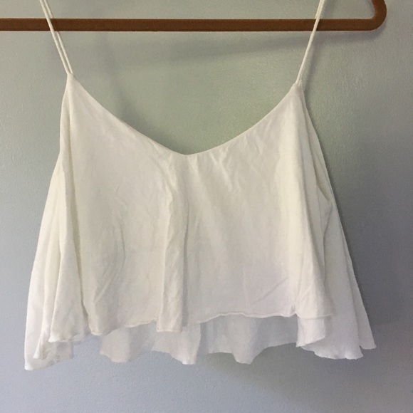 Express White Crop Top - Picture 2 of 6